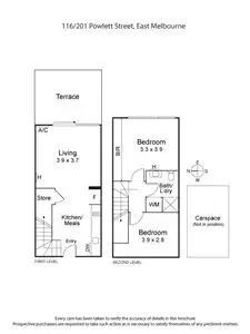 Floorplan of Homely apartment listing, 116M/201 Powlett Street, East Melbourne VIC 3002
