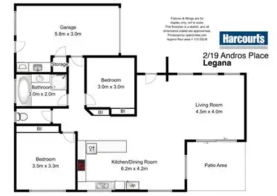 Floorplan of Homely unit listing, 2/19 Andros Place, Legana TAS