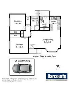 Floorplan of Homely unit listing, 2/6 Rundle Street, Oakdowns TAS 7019