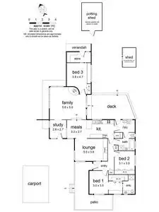 Floorplan of Homely house listing, 7 Kauri Court, Croydon VIC 3136