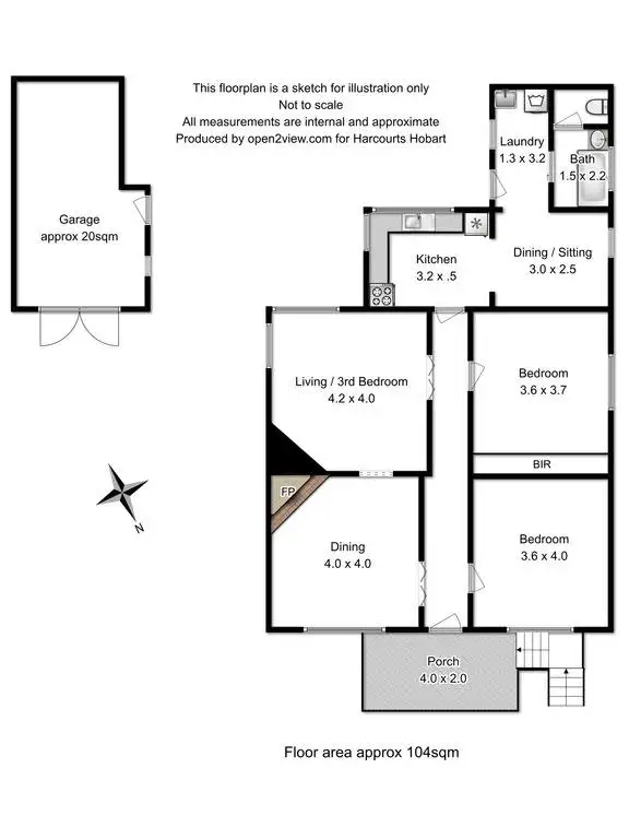 Floorplan of Homely house listing, 28 Homer Avenue, Moonah TAS 7009
