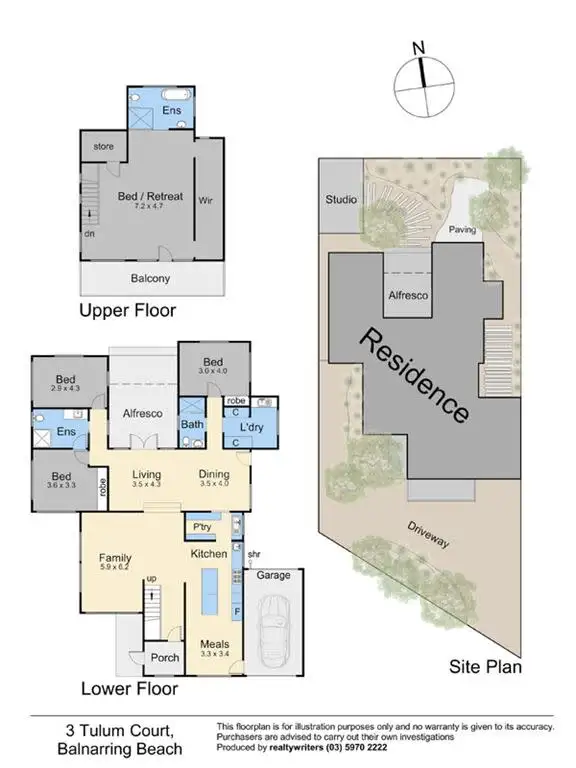 Floorplan of Homely house listing, 3 Tulum Court, Balnarring Beach VIC 3926