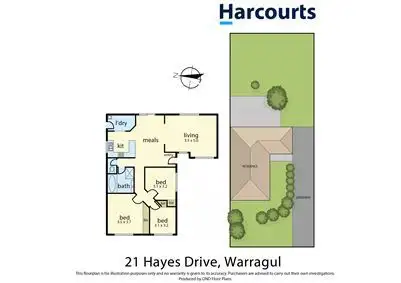 Floorplan of Homely house listing, 21 Hayes Drive, Warragul VIC 3820