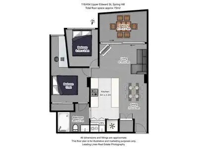Floorplan of Homely apartment listing, 116/454 Upper Edward Street, Spring Hill QLD 4000