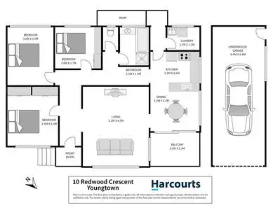 Floorplan of Homely house listing, 10 Redwood Crescent, Youngtown TAS 7249