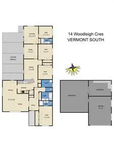 Floorplan of Homely house listing, 14 Woodleigh Crescent, Vermont South VIC 3133