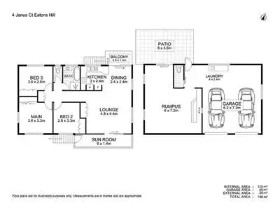 Floorplan of Homely house listing, 4 Janus Court, Eatons Hill QLD 4037