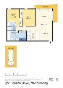 Floorplan of Homely apartment listing, 9/2 Horizon Drive, Maribyrnong VIC 3032