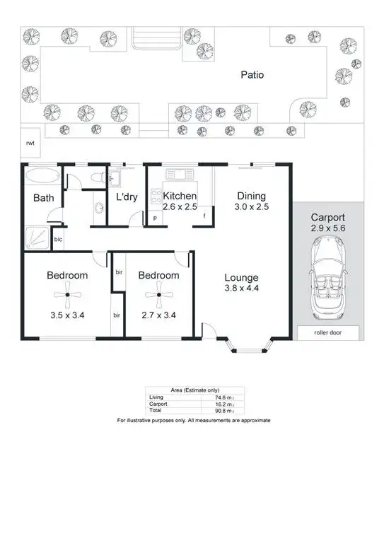 Floorplan of Homely unit listing, 4/29 Mellors Avenue, O'halloran Hill SA 5158