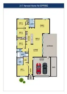 Floorplan of Homely house listing, 217 Harvest Home Road, Epping VIC 3076