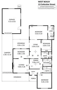 Floorplan of Homely house listing, 13 Cottesloe Street, West Beach SA 5024