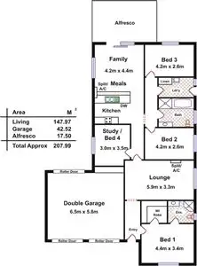 Floorplan of Homely house listing, 7 Ross Davis Avenue, Evanston Gardens SA 5116