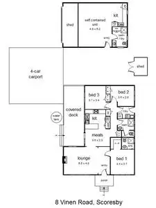 Floorplan of Homely house listing, 8 Vinen Road, Scoresby VIC 3179