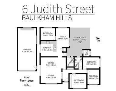 Floorplan of Homely house listing, 6 Judith Street, Baulkham Hills NSW 2153