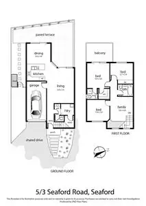 Floorplan of Homely townhouse listing, 5/3 Seaford Road, Seaford VIC 3198