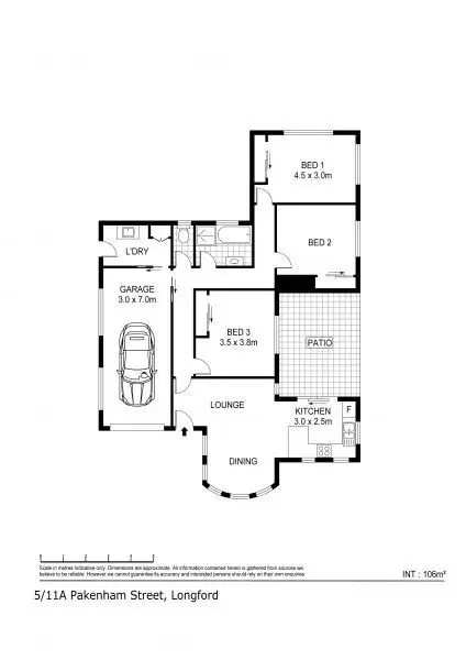 Floorplan of Homely unit listing, 5/11 A Pakenham Street, Longford TAS 7301