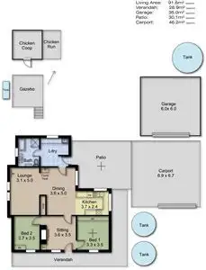 Floorplan of Homely house listing, 46 North Terrace, Littlehampton SA 5250