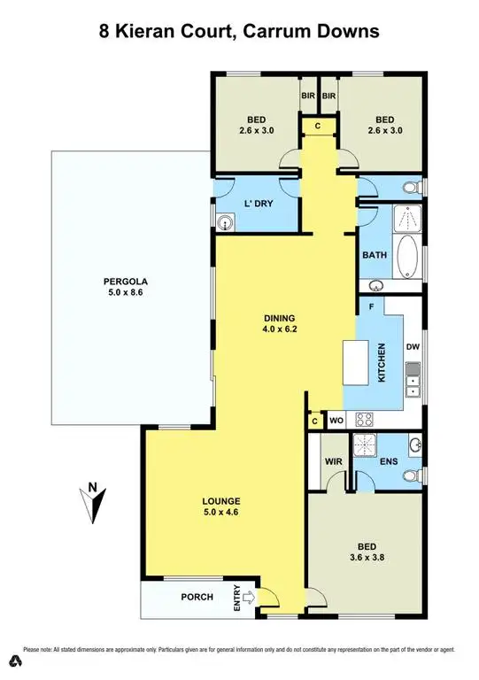 Floorplan of Homely house listing, 8 Kieran Court, Carrum Downs VIC 3201