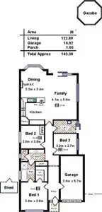 Floorplan of Homely house listing, 7 Selway Place, Evanston Park SA