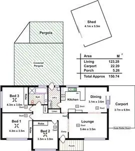 Floorplan of Homely house listing, 5 Trim Crescent, Evanston Park SA 5116