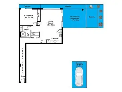 Floorplan of Homely apartment listing, 206/2-6 Pilla Avenue, New Port SA 5015