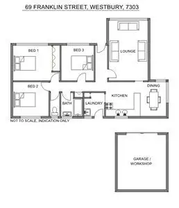 Floorplan of Homely house listing, 69 Franklin Street, Westbury TAS 7303