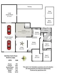Floorplan of Homely house listing, 1620 Main North Rd, Brahma Lodge SA 5109