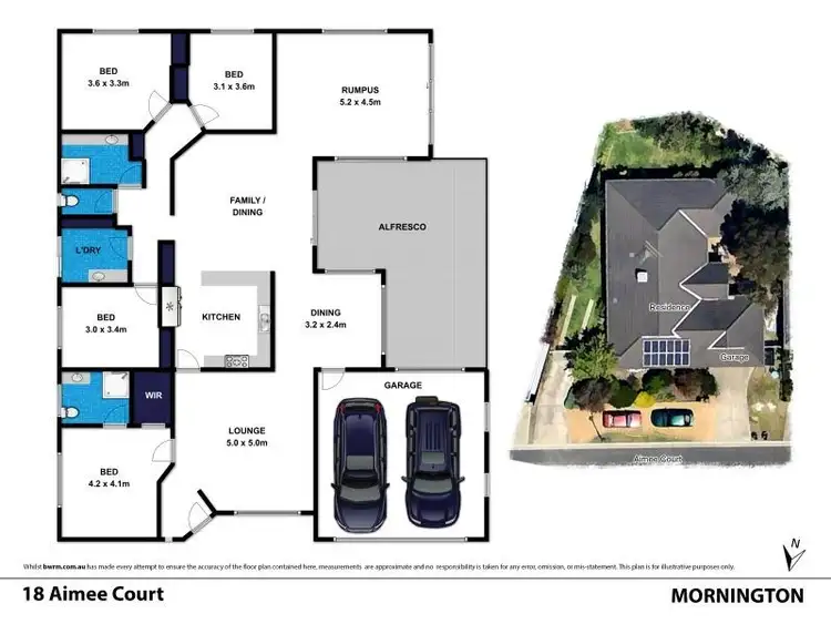 Floorplan of Homely house listing, 18 Aimee Court, Mornington VIC 3931