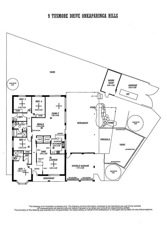 Floorplan of Homely house listing, 9 Tusmore Drive, Onkaparinga Hills SA 5163