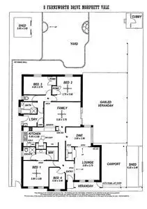 Floorplan of Homely house listing, 8 Farnsworth Drive, Morphett Vale SA 5162