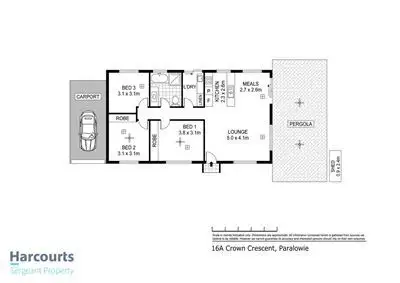 Floorplan of Homely house listing, 16a Crown Crescent, Paralowie SA 5108