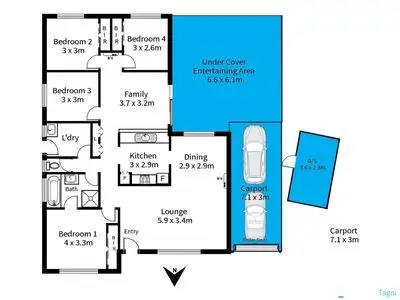 Floorplan of Homely house listing, 6 Portia Street, Flagstaff Hill SA 5159