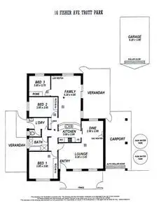Floorplan of Homely house listing, 16 Fisher Avenue, Trott Park SA 5158