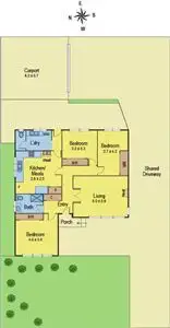 Floorplan of Homely unit listing, 1/186 Bacchus Marsh Road, Corio VIC 3214