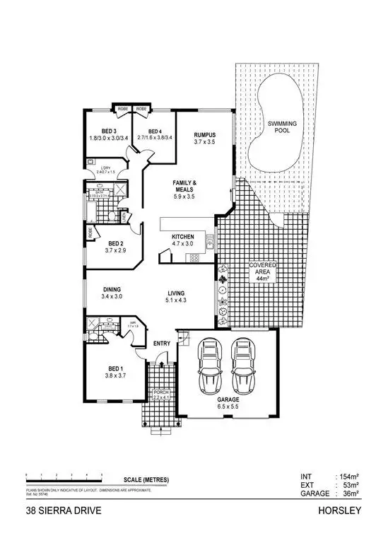 Floorplan of Homely house listing, 38 Sierra Drive, Horsley NSW 2530