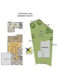 Floorplan of Homely house listing, 10 Renmark Court, Vermont South VIC 3133