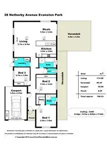 Floorplan of Homely house listing, 38 Netherby Avenue, Evanston Park SA 5116
