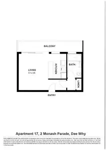 Floorplan of Homely unit listing, 17/2 Monash Parade, Dee Why NSW 2099