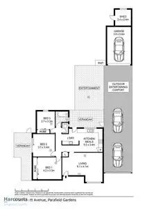 Floorplan of Homely house listing, 9 Grimmett Avenue, Parafield Gardens SA 5107