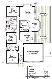 Floorplan of Homely house listing, 44 Potts Road, Evanston Park SA 5116