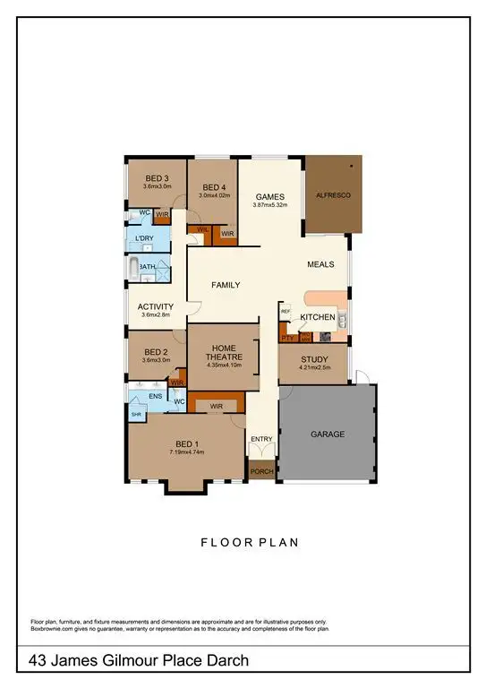 Floorplan of Homely house listing, 43 James Gilmour Way, Darch WA 6065