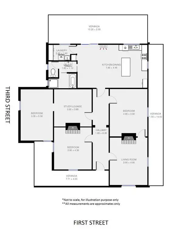 Floorplan of Homely house listing, 13 First Street, Minlaton SA 5575