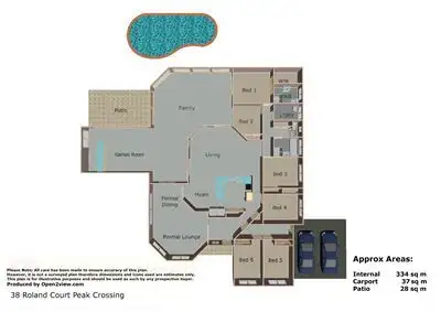 Floorplan of Homely house listing, 36 Roland Court, Peak Crossing QLD 4306