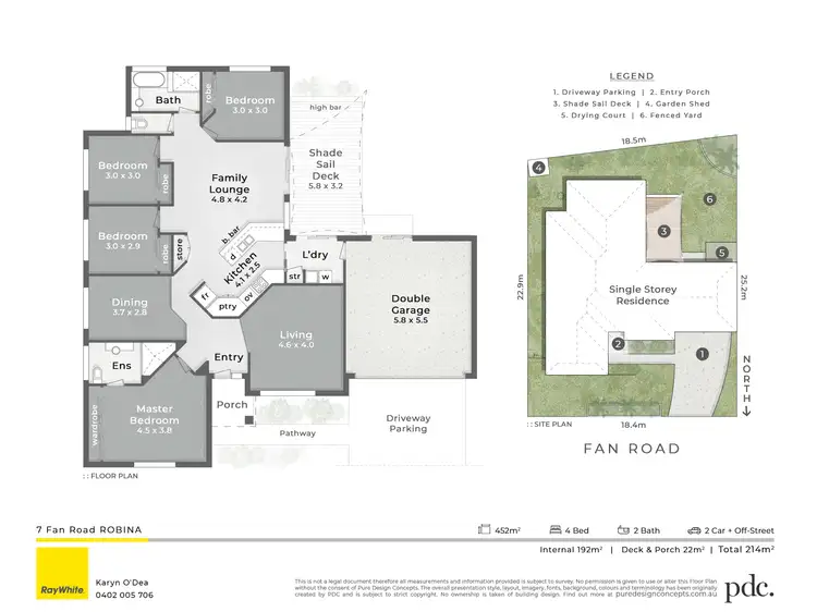 Floorplan of Homely house listing, 7 Fan Road, Robina QLD 4226