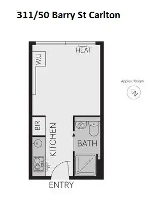 Floorplan of Homely apartment listing, 311/50 Barry Street, Carlton VIC 3053