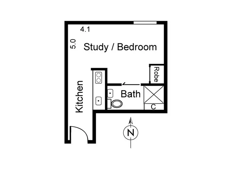 Floorplan of Homely apartment listing, 613/127 Leicester Street, Carlton VIC 3053
