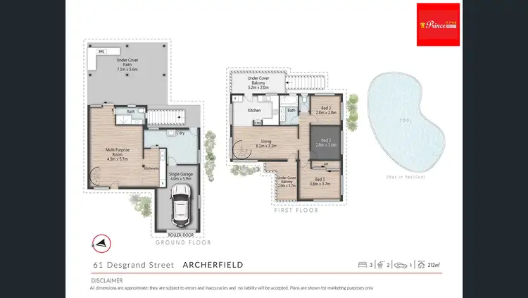 Floorplan of Homely house listing, 61 Desgrand Street, Archerfield QLD 4108