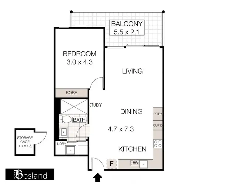 Floorplan of Homely apartment listing, 304/56 Hercules Street, Chatswood NSW 2067