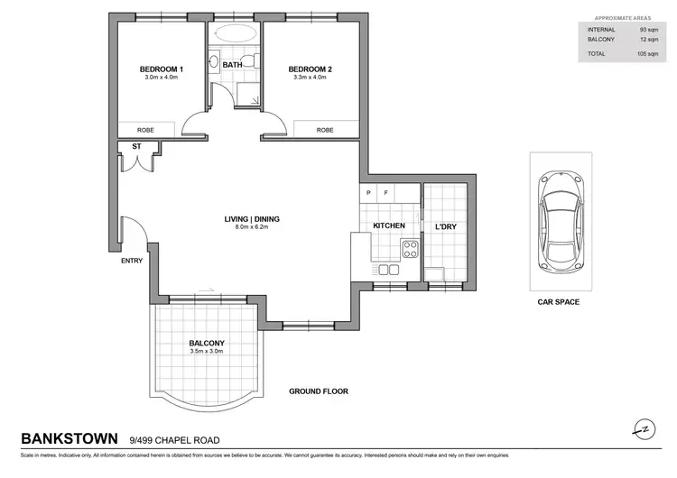 Floorplan of Homely unit listing, 9/499 Chapel Road, Bankstown NSW 2200