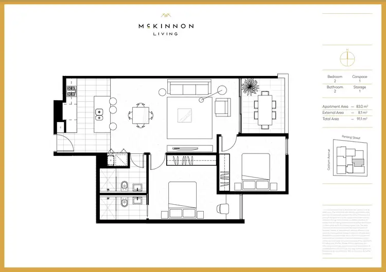 Floorplan of Homely apartment listing, 106/2 Graham Avenue, Mckinnon VIC 3204